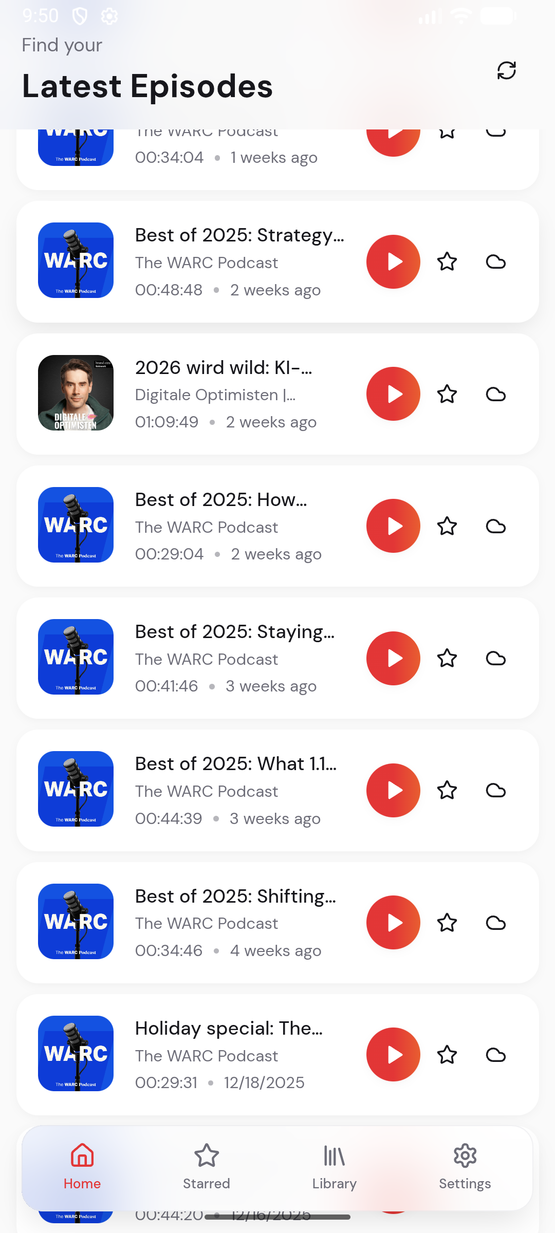 PrivPod Library View