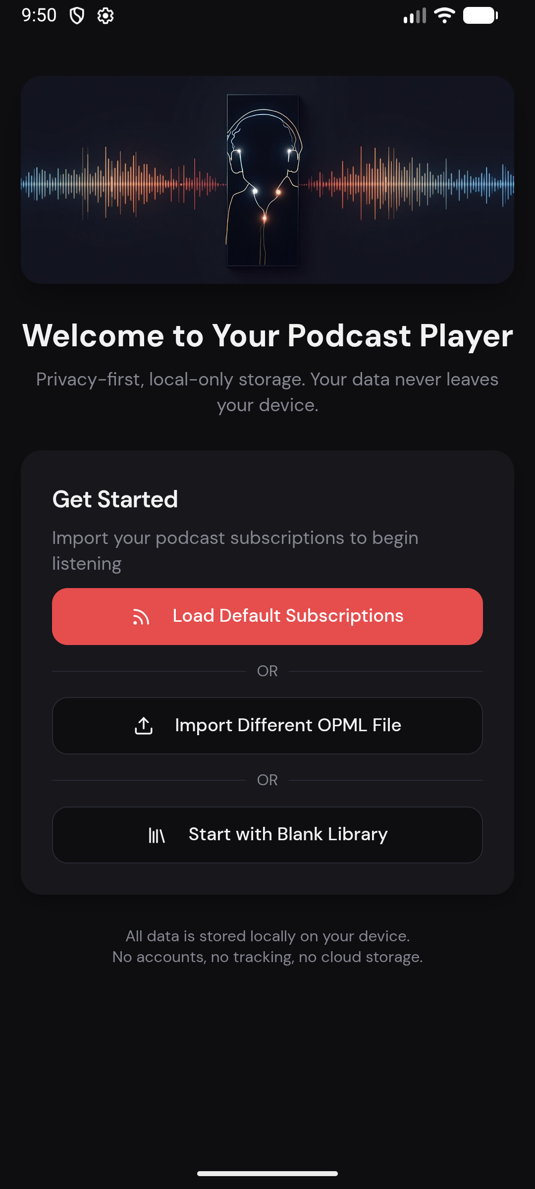 PrivPod Player Interface